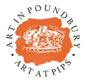 Art At Pips Logo Burnt Orange & Green