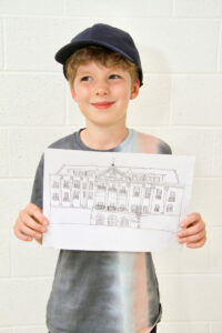 Under 12s' winner with his winning artwork