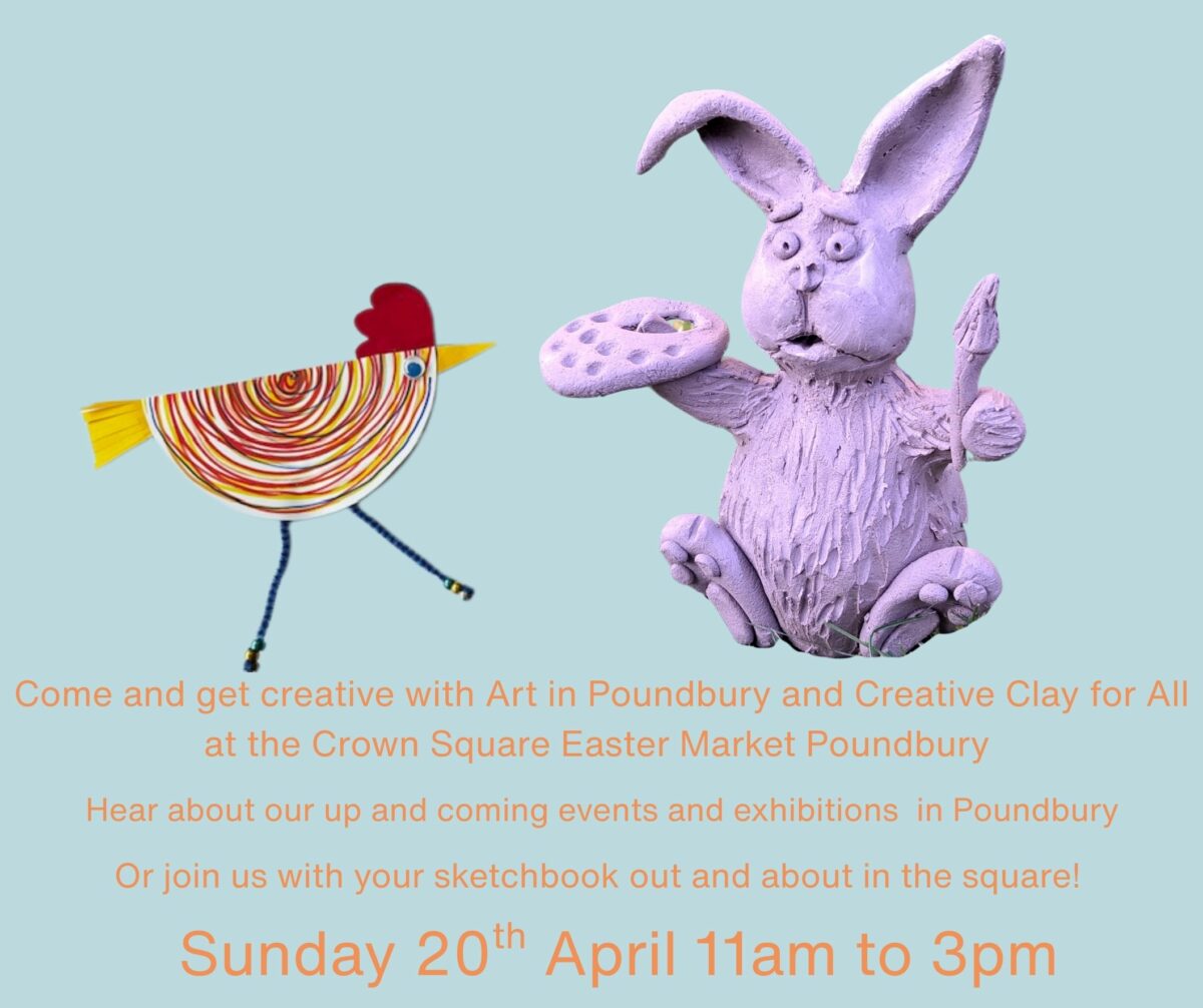 Easter Market in Crown Square - Kids make a clay bunny !