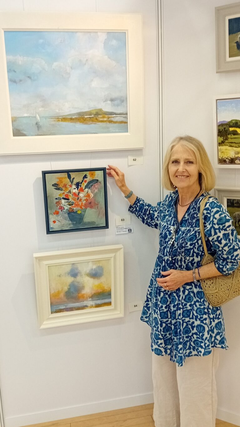 Jenny monds august 2025 sherborne with flower painting