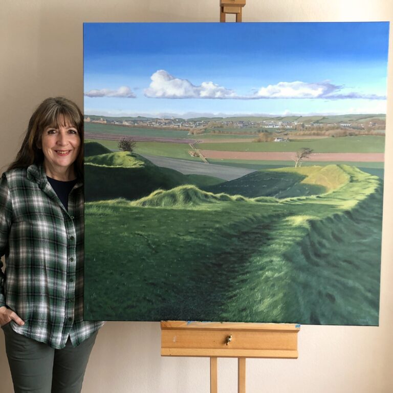 Christine rogers with painting