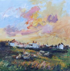 Angela Corben 'Common Ground' 50 cm x 50cm acrylic on canvas